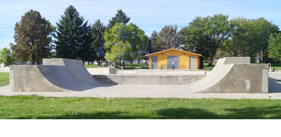 half pipe at the skatepark in monticello