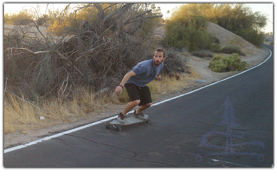  cruising the small hill while longboarding island trail 