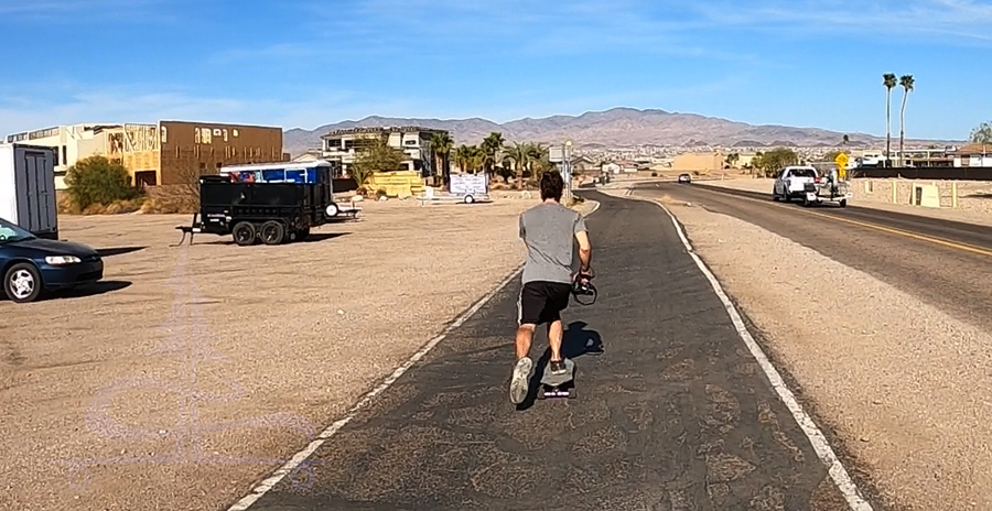 busy, exposed area of island trail