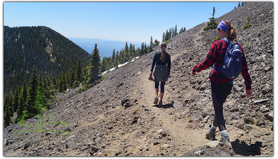 hiking the single track trail