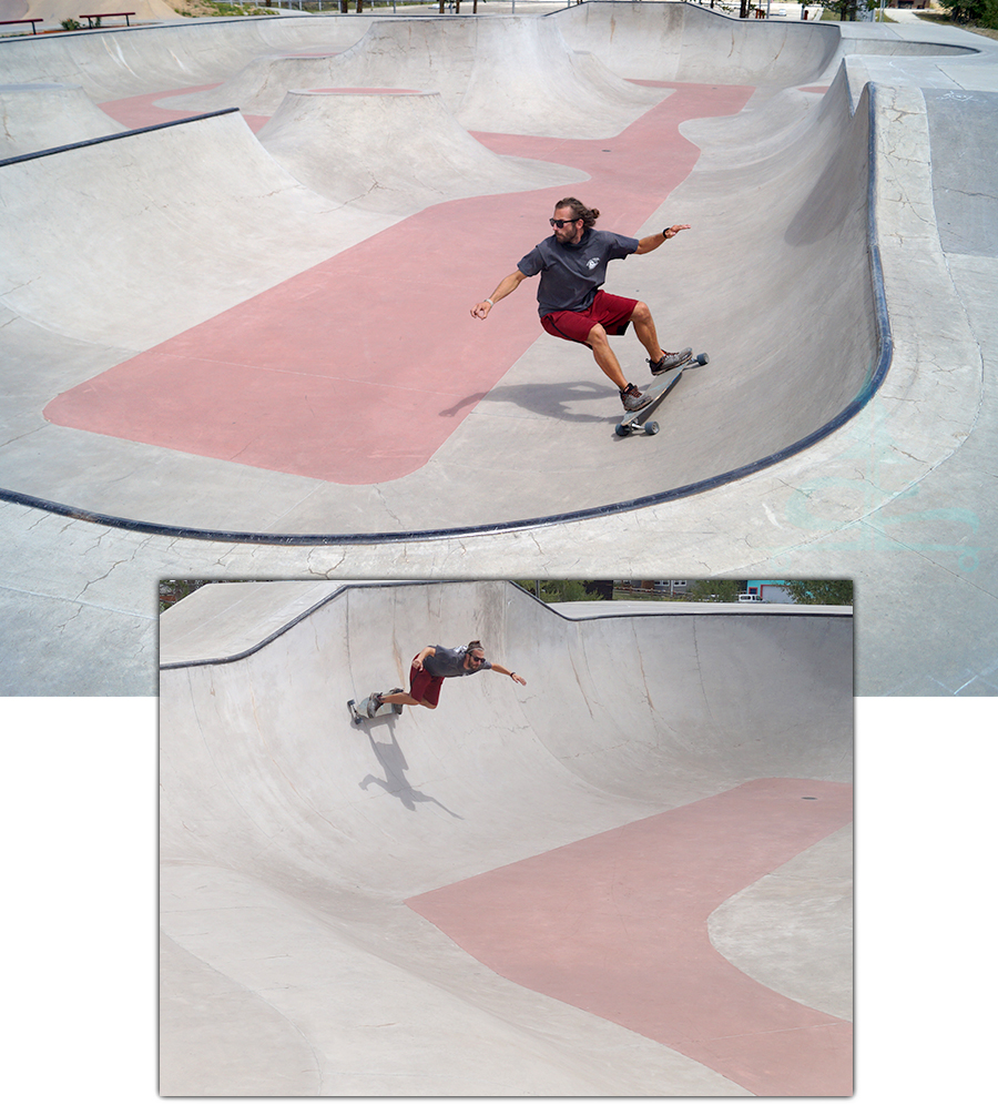 vert and banked turns at the leadville skatepark