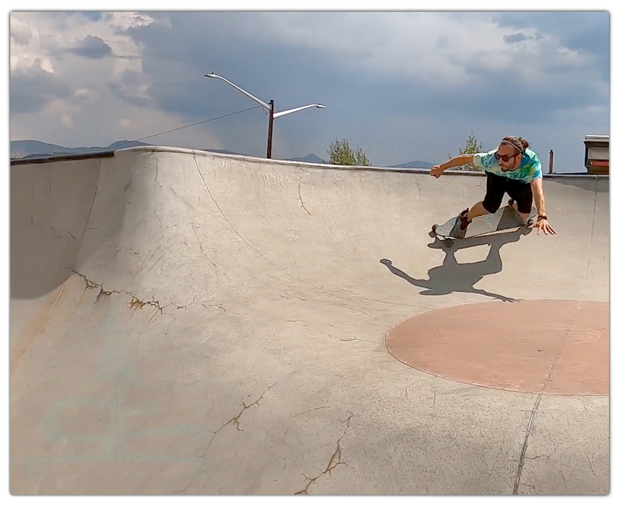 longboarding in the leadville skatepark