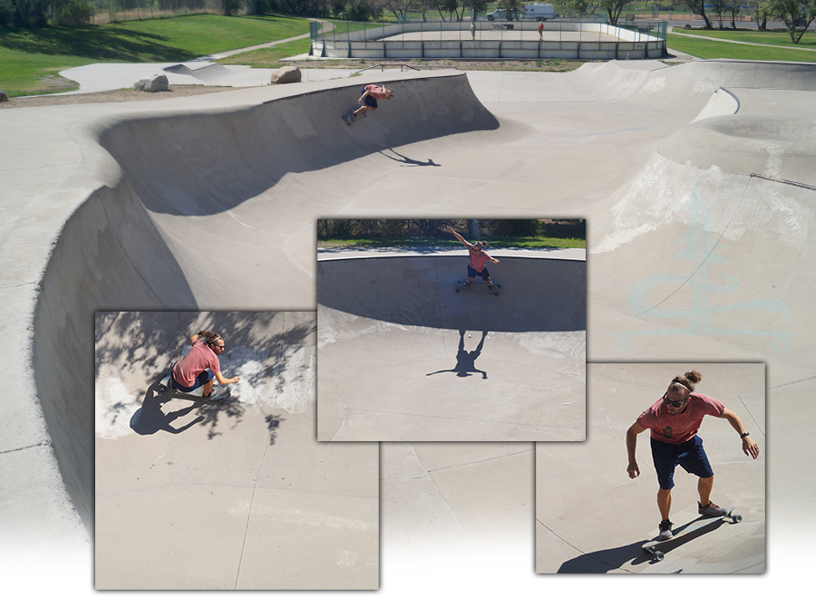 longboarding in the montrose skatepark