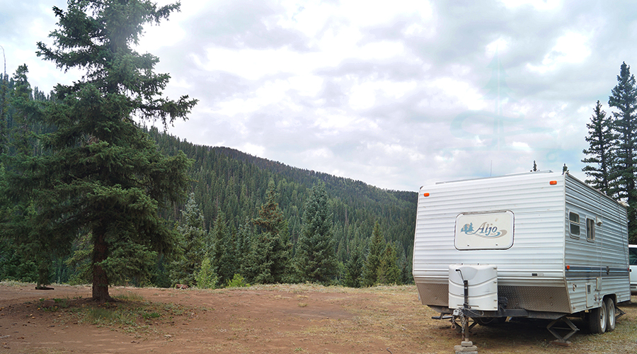 roomy spot with a view while camping near purgatory