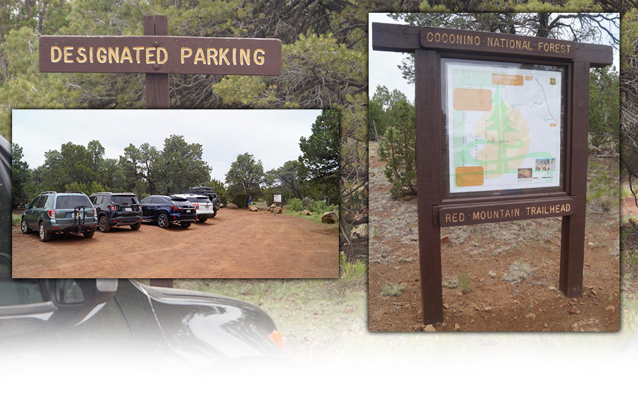 parking area at the red mountain trailhead