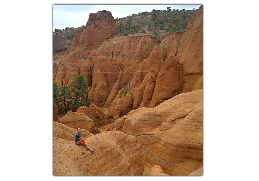 taking in the incredible nearly vertical red rock hoodoo formations