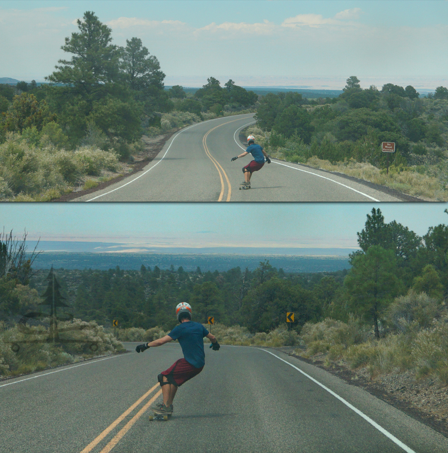 longboarding in sunset crater national monument 