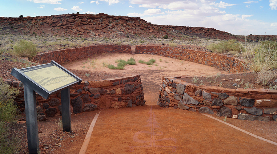 ball court at the wupatki pueblo