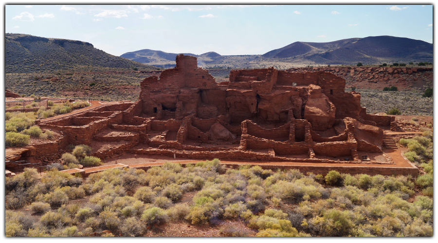 large, impressive 104 room remains of wupatki pueblo