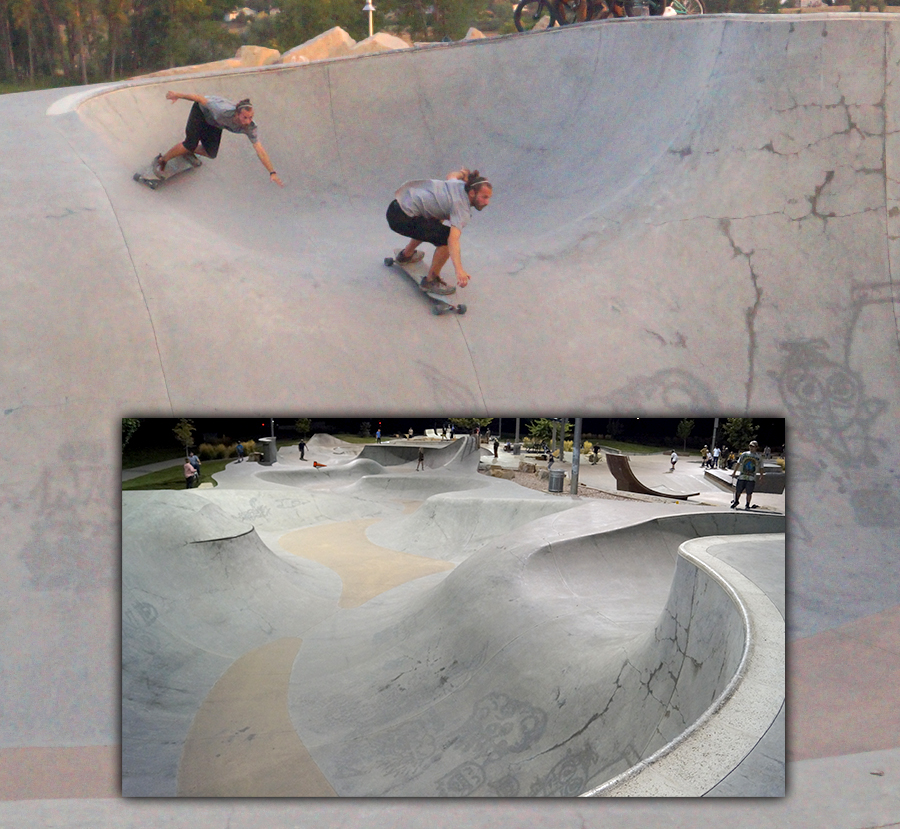 longboarding the steep and high vert at arvada skatepark