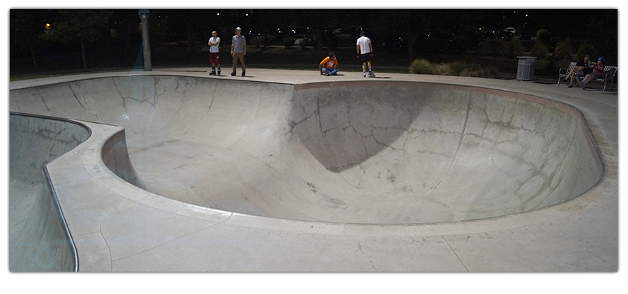 stand alone bowl lined in coping at arvada skatepark