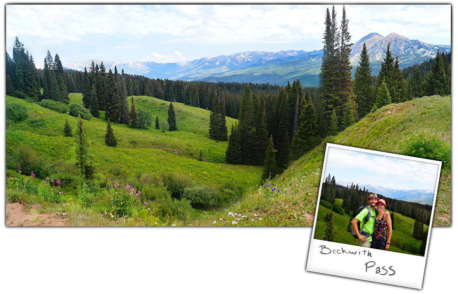 vast view of west elk wilderness from atop beckwith bench