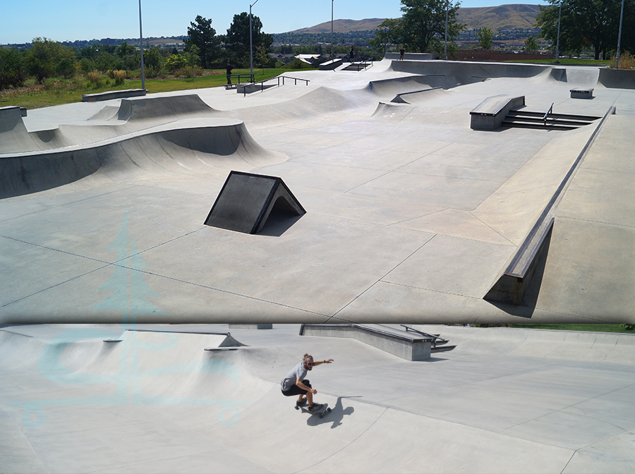 layout of the skatepark in golden colorado