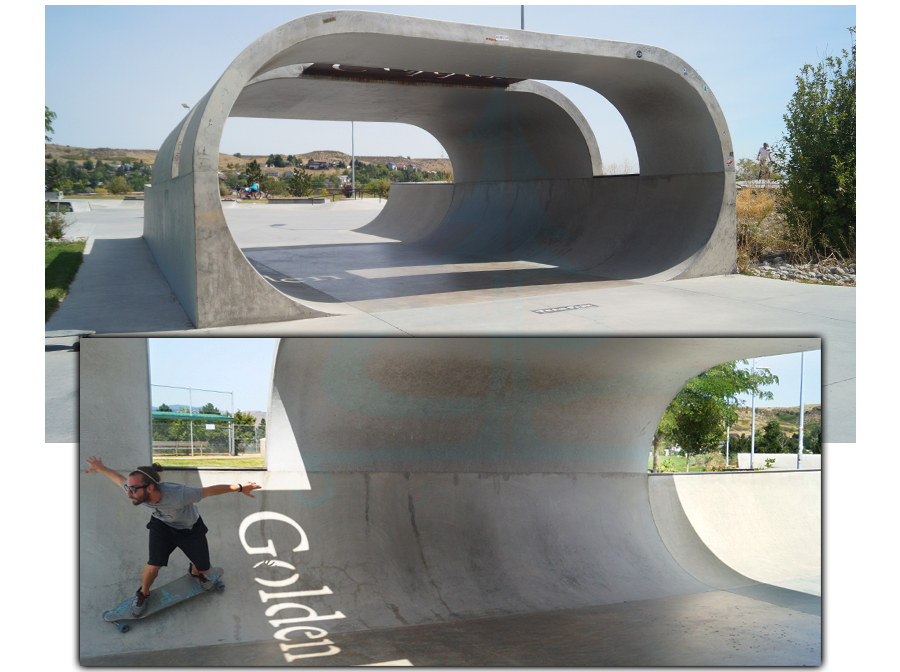 unique tunnel at the ulysses skatepark in golden