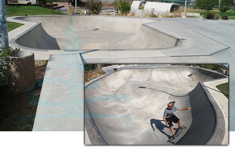 stand alone bowl at the ulysses skatepark