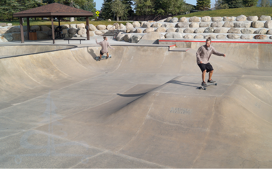 using the smooth transitions throughout the silverthorne skatepark