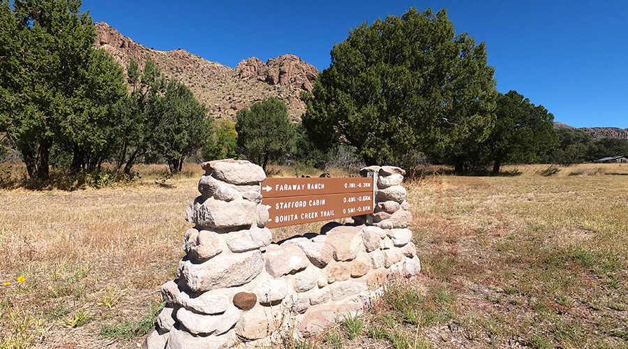 hiking bonita creek trail to faraway ranch in chiricahua