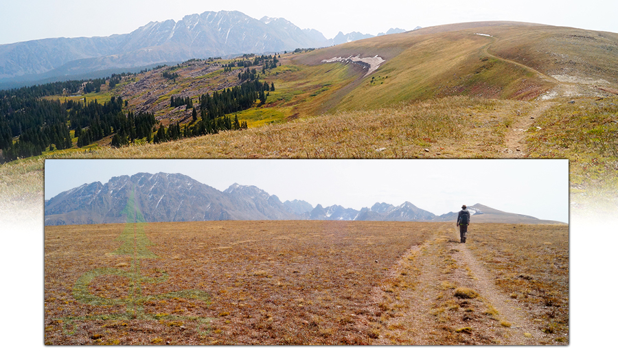 hiking elliot ridge trail with views of eagles nest wilderness