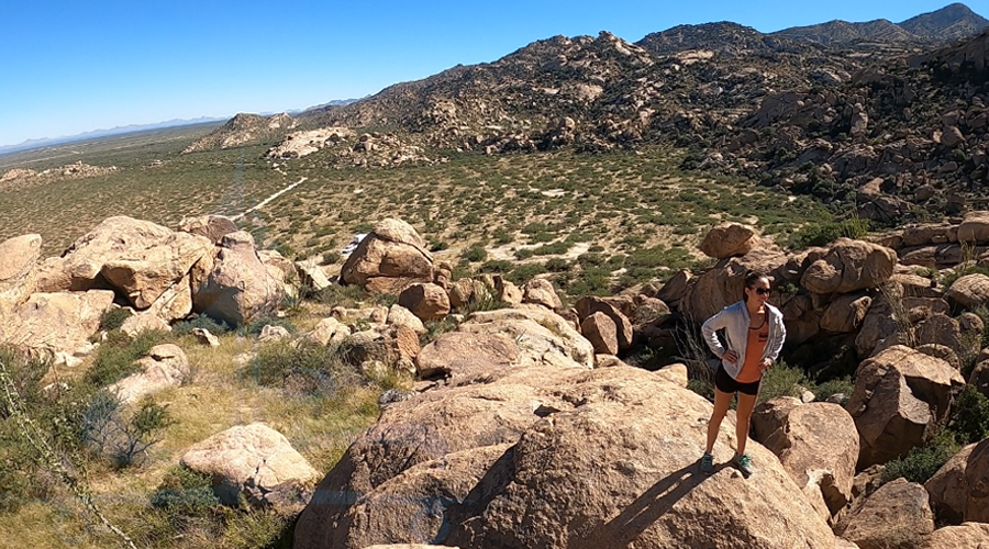 vast desert views and rocky mountains