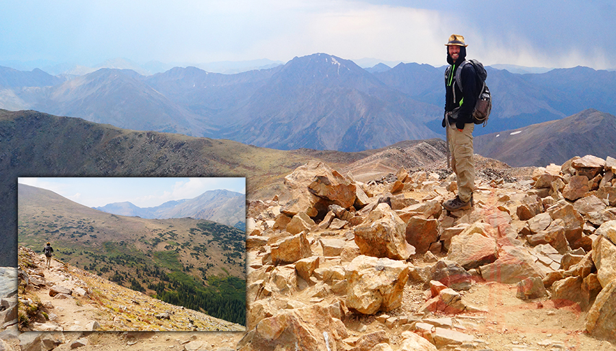 beautiful views from the rocky peak on our hike mount elbert
