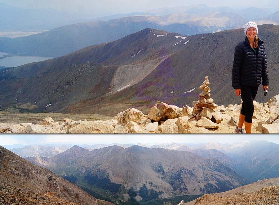 view from the top of the hike mount elbert