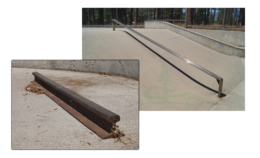 a couple rails at the quincy skatepark