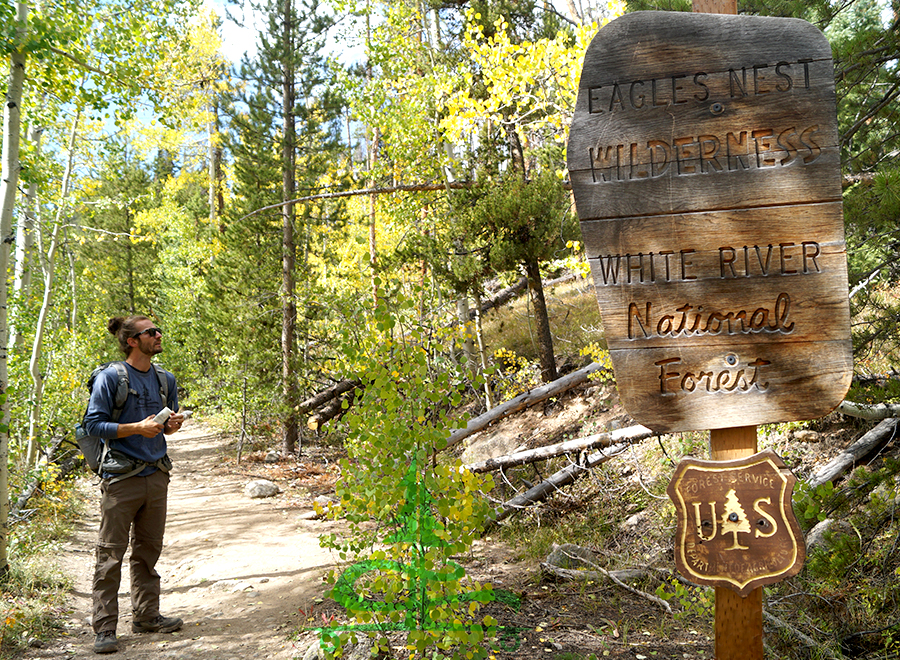 hiking to boulder lake in eagles nest wilderness