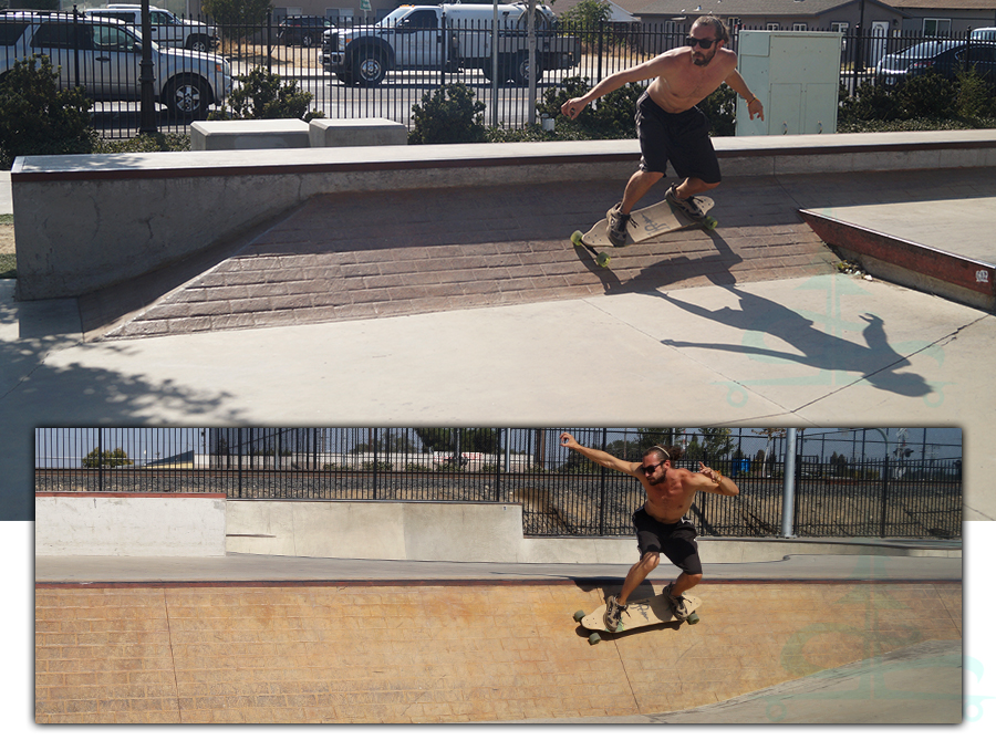 wall ride on the longboard