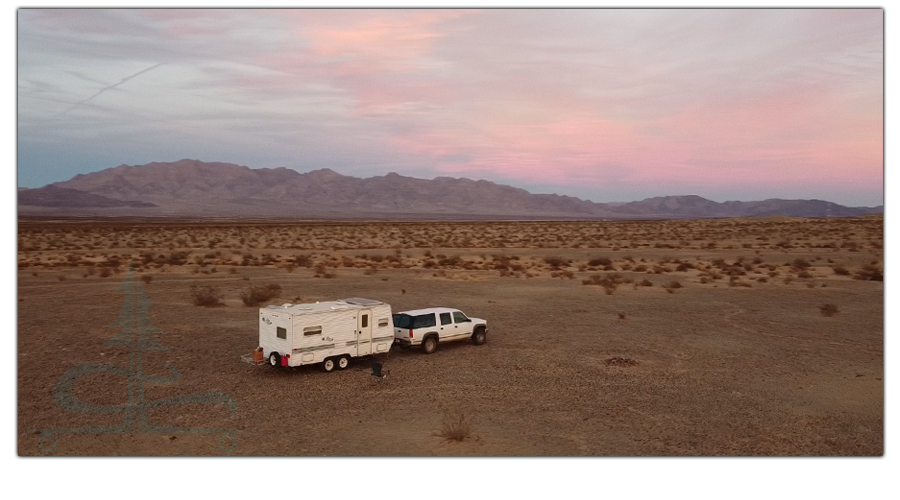 vast desert scenery camping near old dale mining district