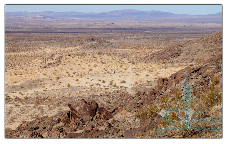 climbing up the rocky desert mountains while camping near old dale