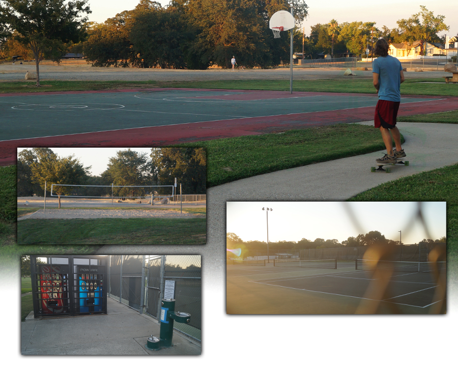 skating around the perimeter at johnson-springview park