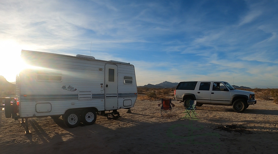 our spot dispersed camping in sheephole valley wilderness