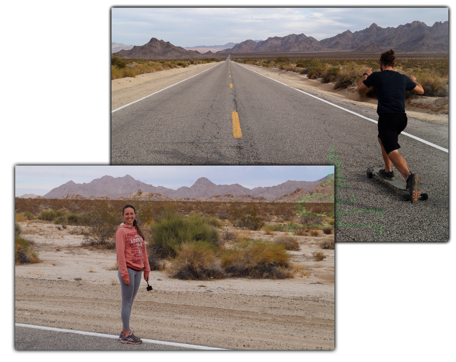 longboarding on twentynine palms highway