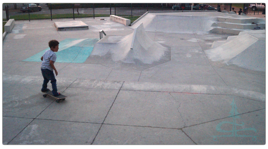 street section at stockton skatepark