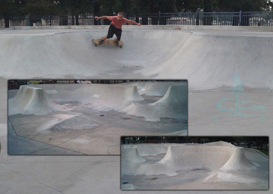 longboarding the banked turn pockets at stockton skatepark