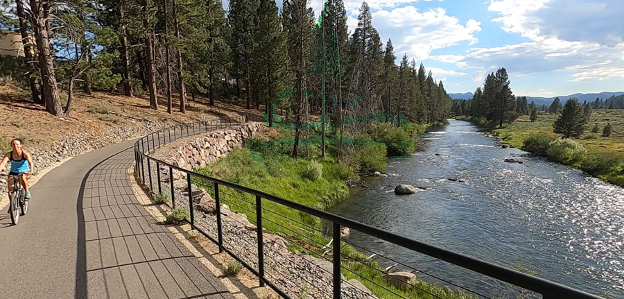 bike path along the truckee river