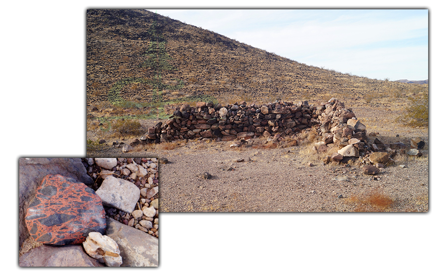 rock structure at the beginning of the hike to mopah spring