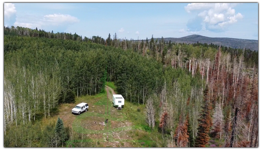 dispersed camping near eagles nest wilderness drone view