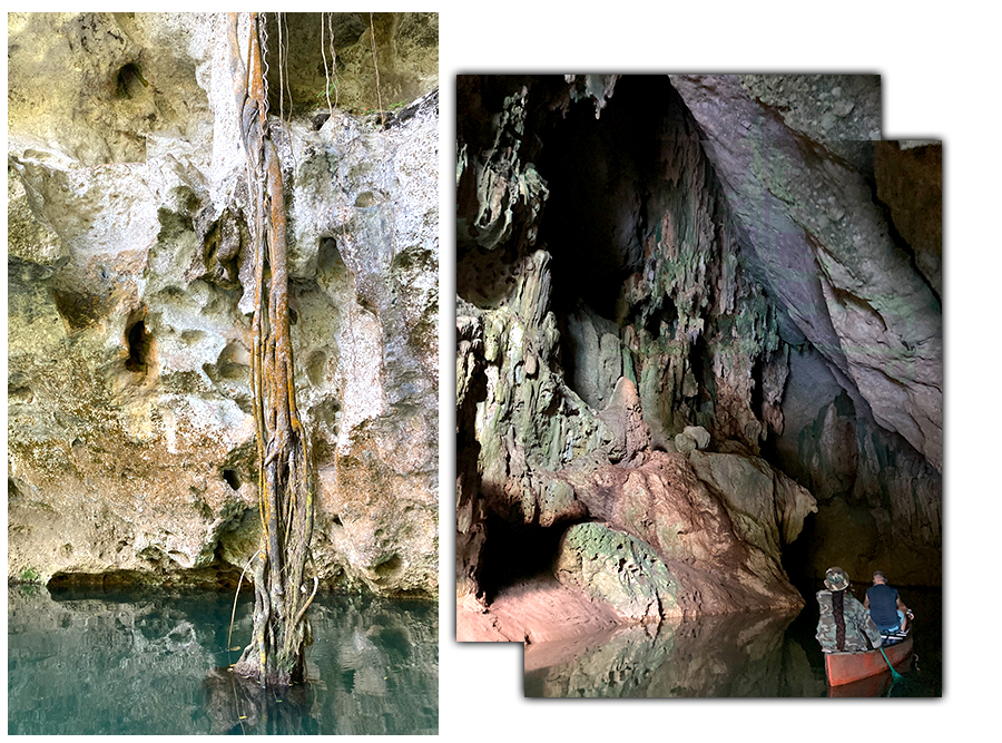 cool colorful cave formations near san ignacio belize