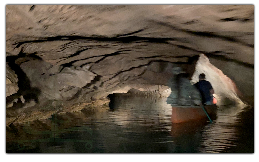 narrow section of barton creek cave in san ignacio belize