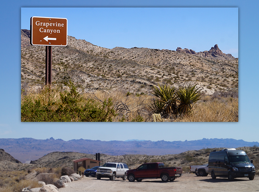 parking area, trailhead and restrooms