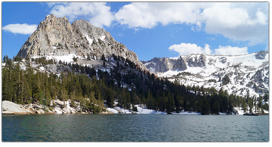 gorgeous view of crystal lake and crystal crag