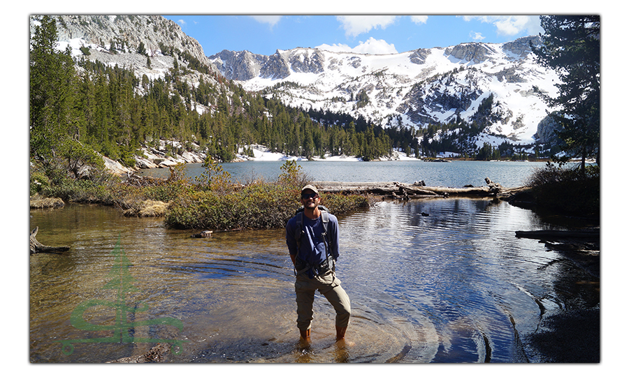 testing the waters while hiking to crystal lake