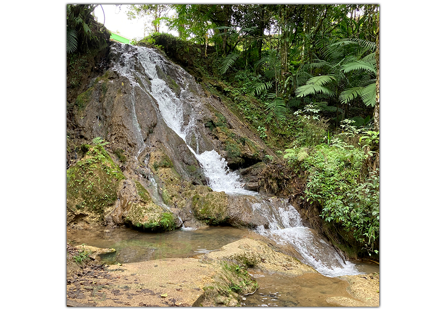 waterfall we discovered while exploring lagos de montebello