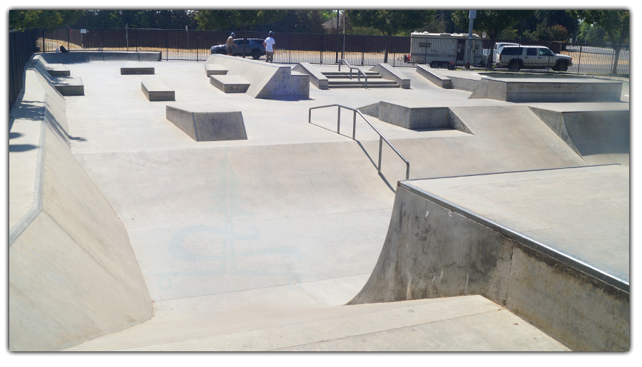 ramps, boxes, ledges and rails at todd beamer skatepark