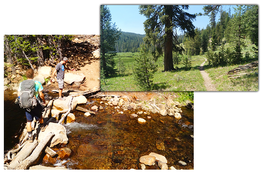 water crossing on mt lola trail