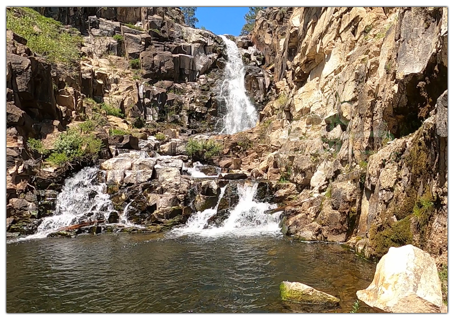 hiking to webber falls near truckee