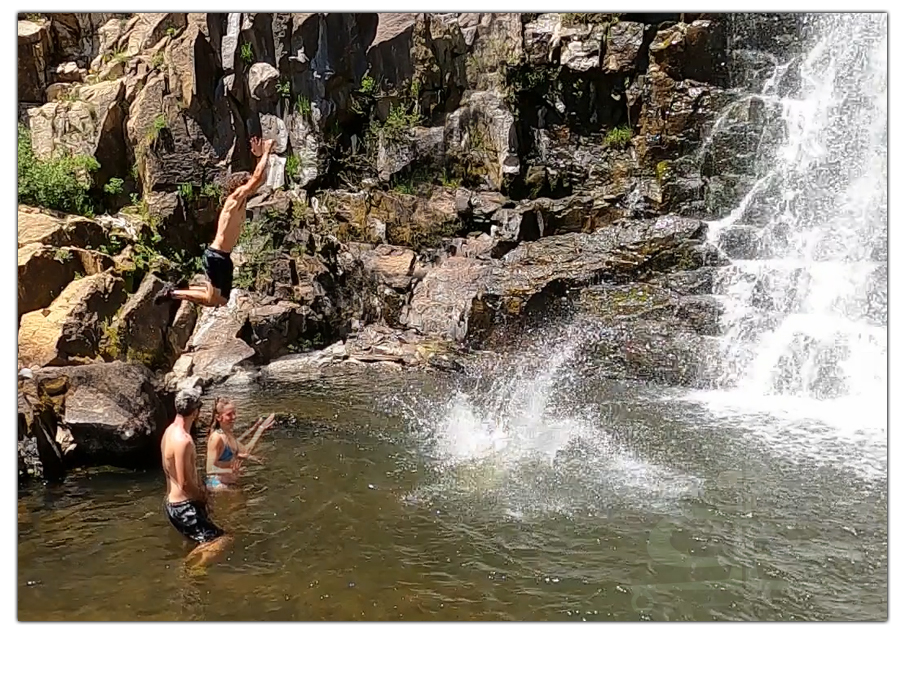 jumping into webber falls