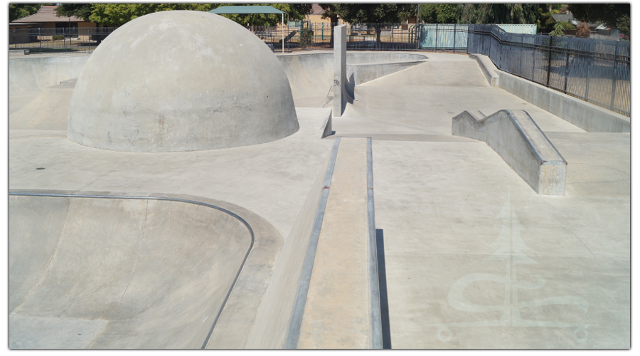 ramps and ledges along the perimeter of mosqueda bmx bike park