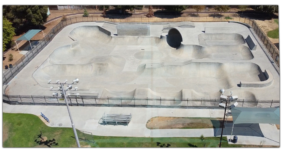 aerial view of mosqueda bmx bike park